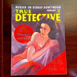 Vintage February 1940 True Detective Magazine - Excellent Condition